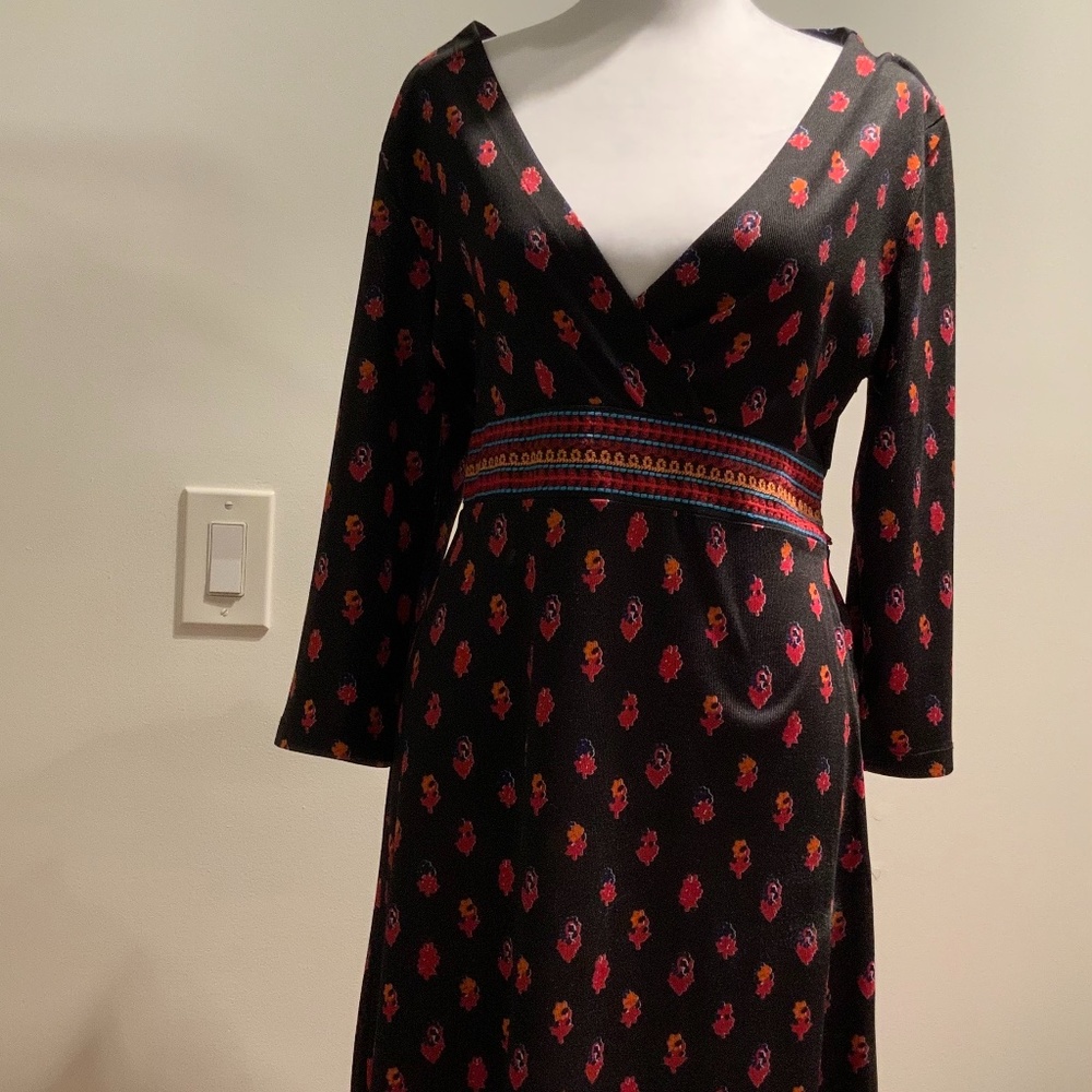 Tatienne casual dress black long sleeves size xl